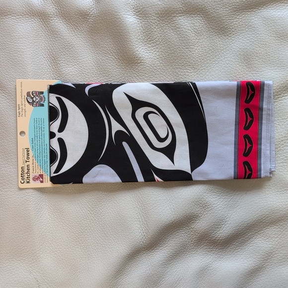 Cotton Kitchen Eagle Spirit Indigenous Design by Francis Horne Sr., Coast Salish - Picture 3 of 5